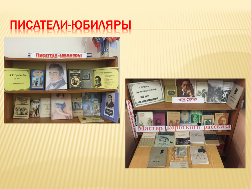 Выставки книг писателей-юбиляров